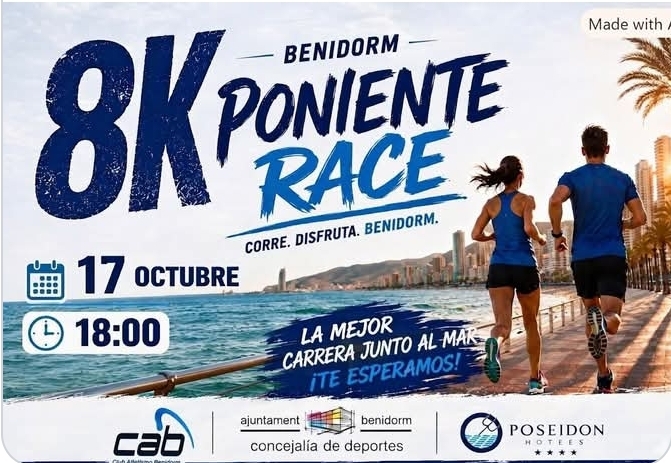 Imagen dos corredores playa de poniente Benidorm