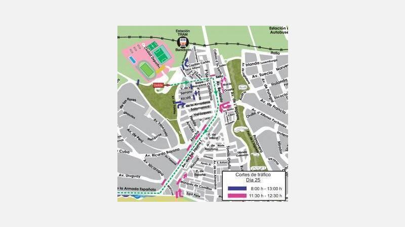 Movilidad informa de los cortes de tráfico por la salida de la segunda etapa de La Vuelta 2019 el domingo