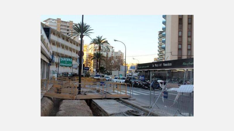 Benidorm emplea la mejora de la obra de la calle Gerona en adecuar las aceras y el subsuelo de Esperanto