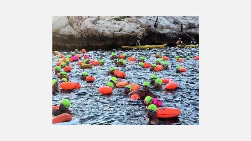 Cerca de 320 nadadores participan en la XVIII Travesía a nado l’Illa-Port de Benidorm