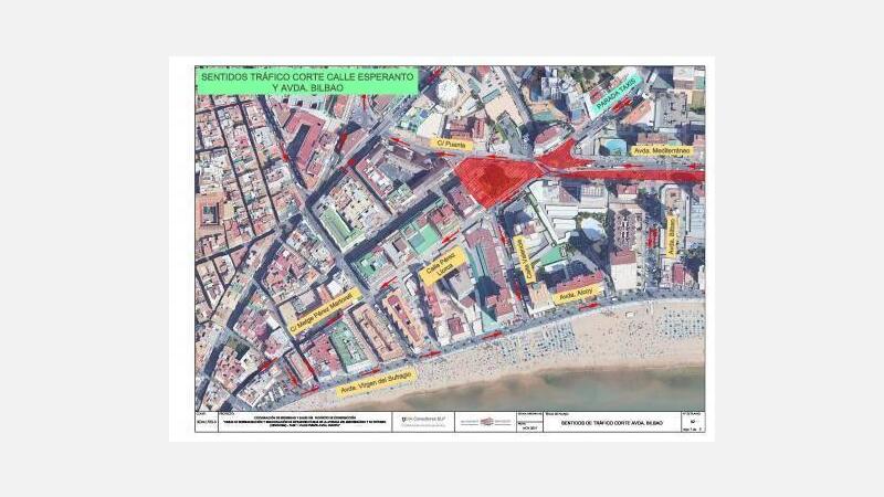 Benidorm abre al tráfico la calle Puente hacia l’Aigüera y deriva el acceso al Casco Antiguo por Dr. Pérez Llorca 