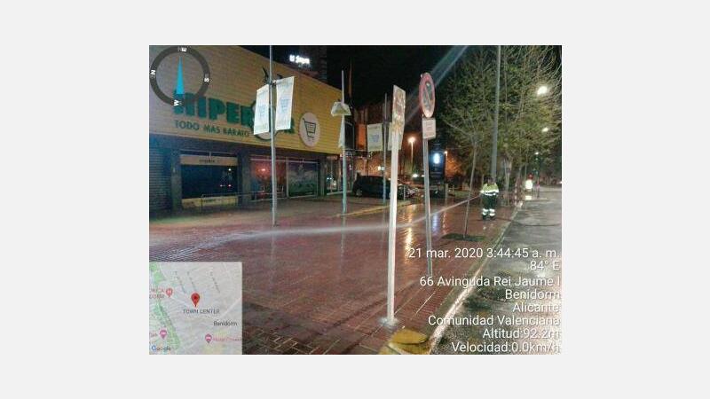 Benidorm pone en marcha una brigada especial de limpieza y desinfección en lugares estratégicos