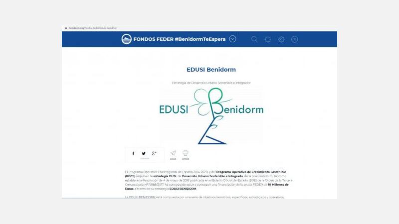 González de Zárate responde a Ciudadanos: “la web Edusi del Ayuntamiento de Benidorm está plenamente operativa”