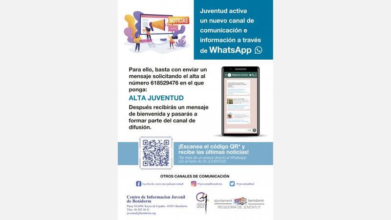 Cartel canal difusión por WhatsApp