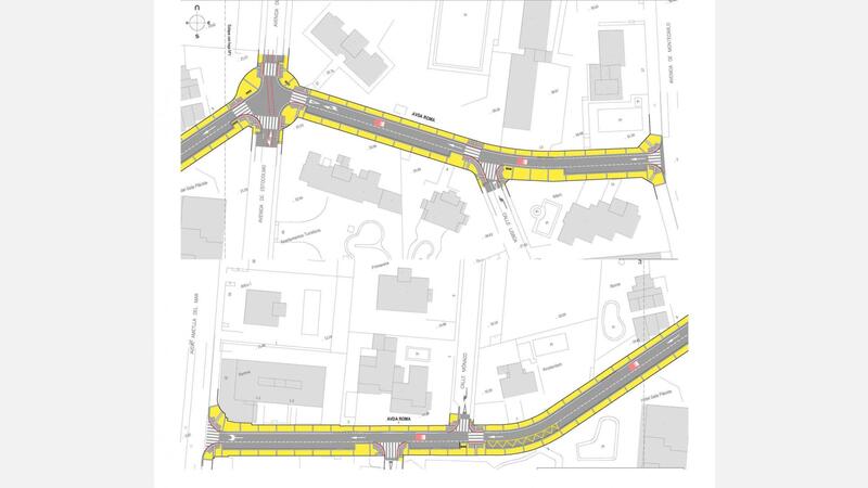 Proyecto de la avenida por secciones