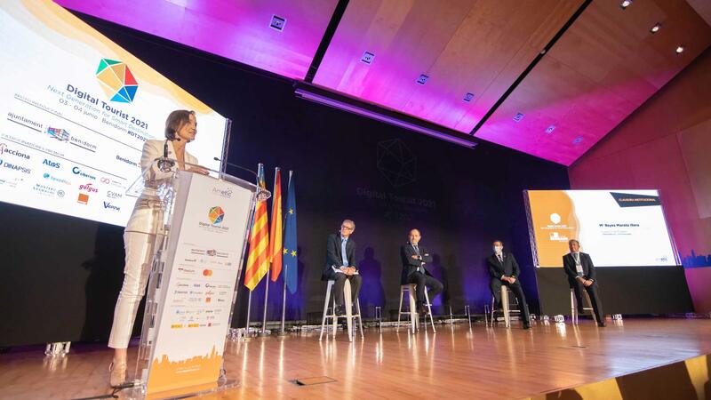 Reyes Maroto en la clausura de Digital Tourist 2021.