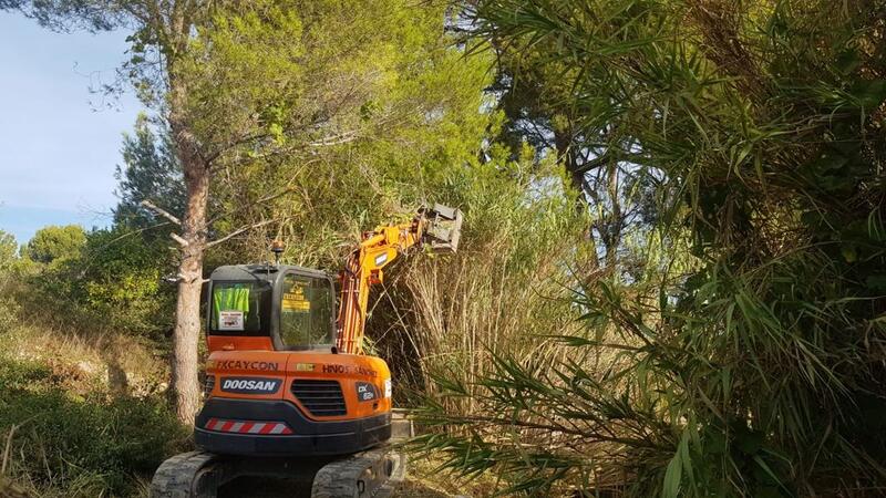 Benidorm undertakes the cleaning of Barceló and Derramador ravines to minimize the effects of possible torrential rains