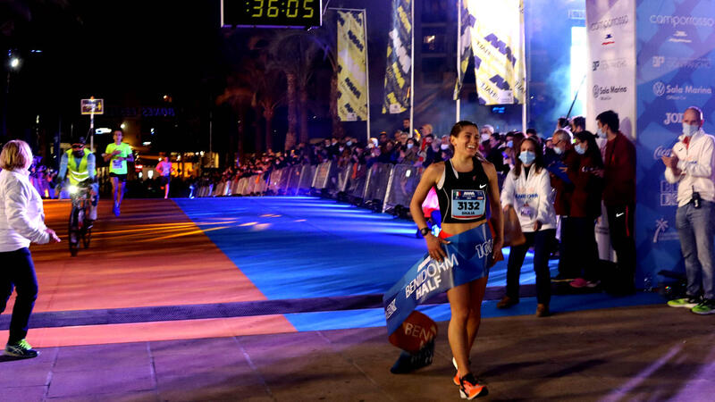 David Magán and Mª Ángeles Magán, winners of Benidorm Half Marathon