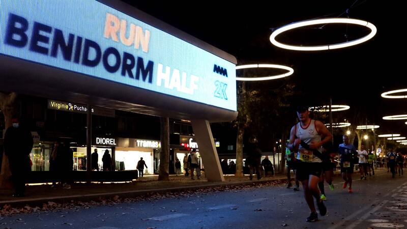 David Magán and Mª Ángeles Magán, winners of Benidorm Half Marathon