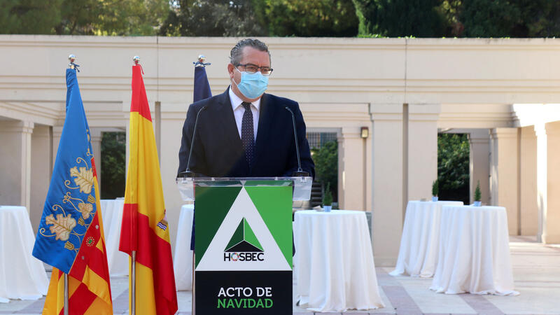 Toni Pérez en el acto de Hosbec