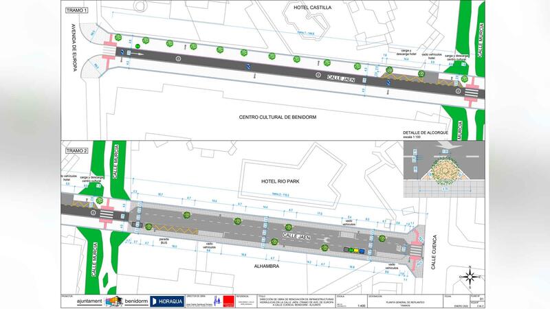 Benidorm inicia las obras de renovación de infraestructuras en la calle Jaén