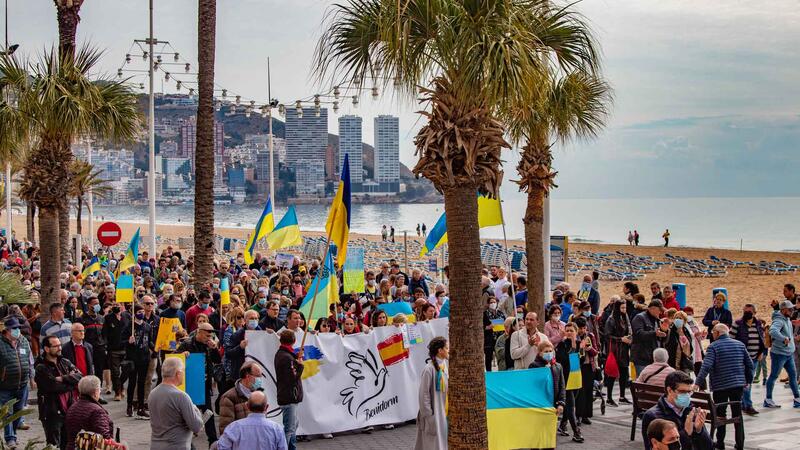La manifestación a su paso por Levante.