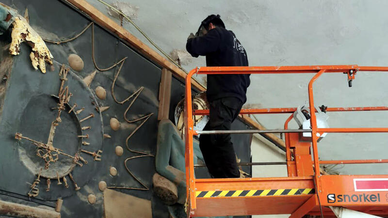 Historical Heritage begins the restoration of the old mural of Selomar hotel