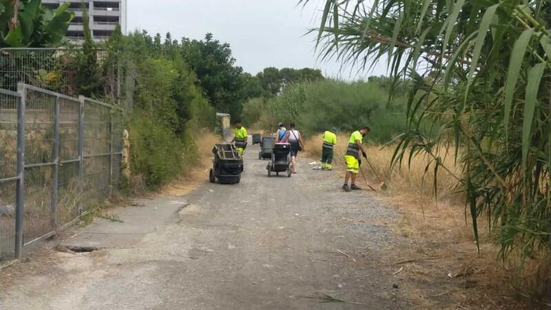 Benidorm escomet la neteja dels trams urbans dels barrancs per a minimitzar els efectes de possibles pluges torrencials