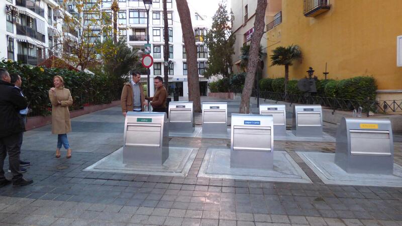 Benidorm installs seven new underground containers for selective collection in l