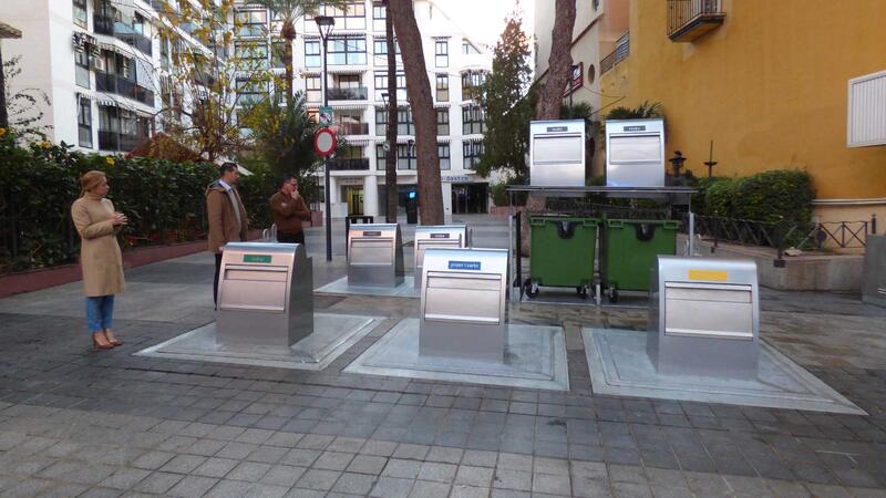Benidorm installs seven new underground containers for selective collection in l