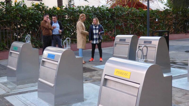 Benidorm installs seven new underground containers for selective collection in l