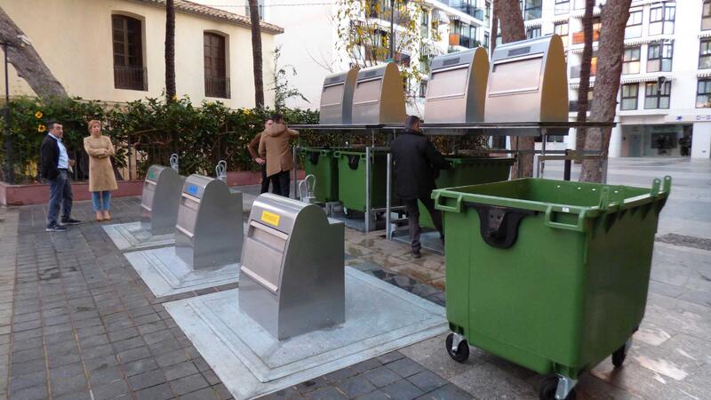 Benidorm installs seven new underground containers for selective collection in l