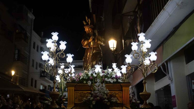 The procession of Jesús Nazareno tours the streets of Benidorm