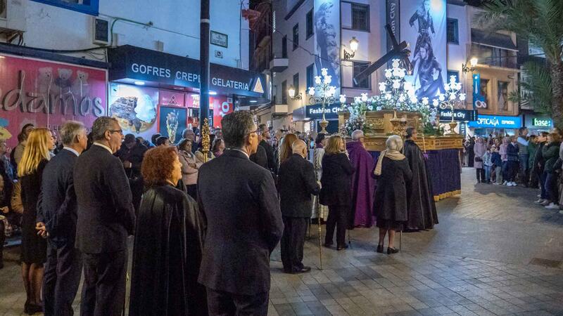The procession of Jesús Nazareno tours the streets of Benidorm