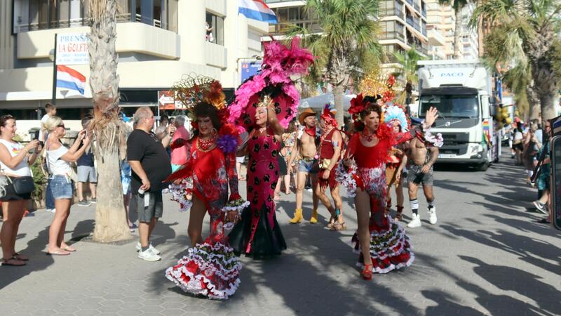 Hundreds of people celebrate Benidorm Pride with a massive parade