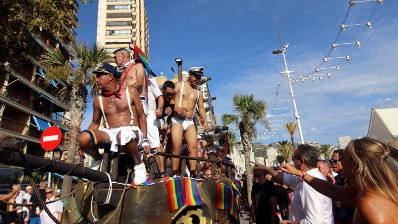 Hundreds of people celebrate Benidorm Pride with a massive parade