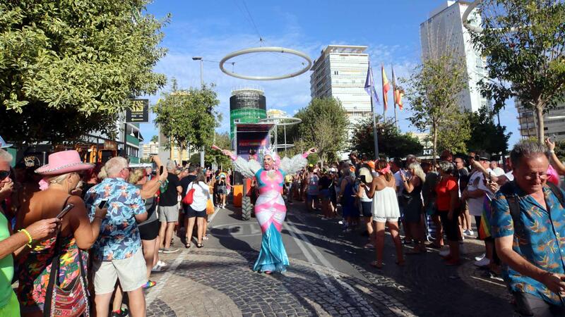 Hundreds of people celebrate Benidorm Pride with a massive parade