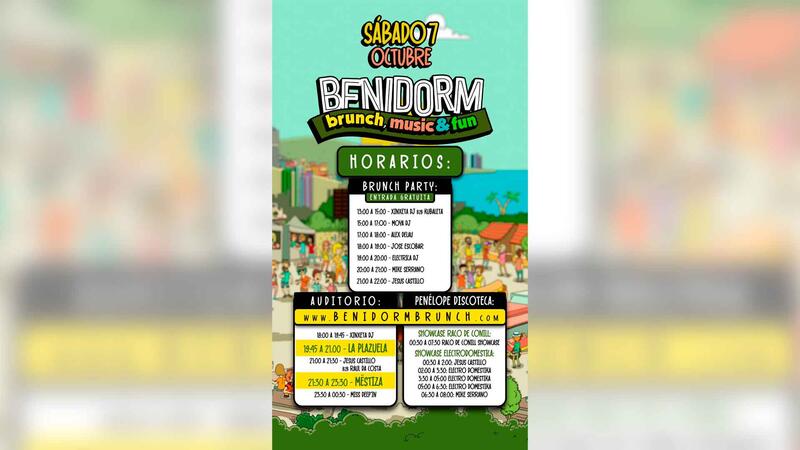 Horarios del festival.