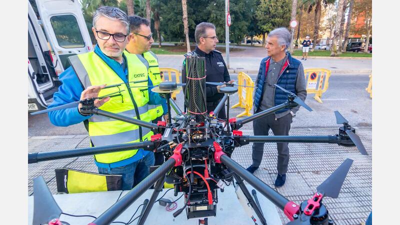 Benidorm acull una prova pilot de navegació de drons en entorns urbans de la Comissió Europea