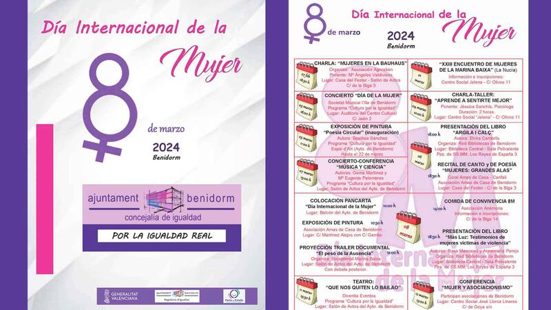 Benidorm presents an extensive program of activities to commemorate Women