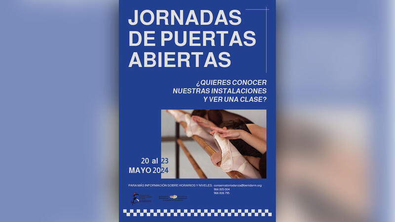 El Conservatorio de Danza de Benidorm abre el 20 de mayo las inscripciones para el curso 2024-25