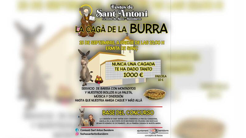 La Comissió de Sant Antoni organiza un año más ‘La cagá de la burra’ en la Ermita de Sanz 