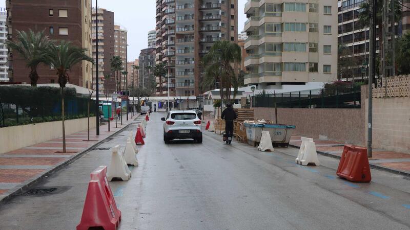 Benidorm reopens Ibiza Street after completing renovation to its water infrastructure while painting is completed