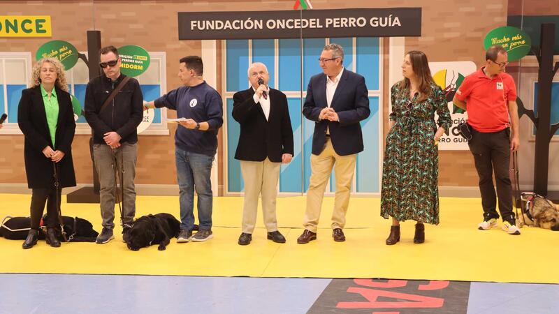 El Palau acoge una exhibición de perros guía de la ONCE para sensibilizar a los escolares sobre la accesibilidad de las personas ciegas
