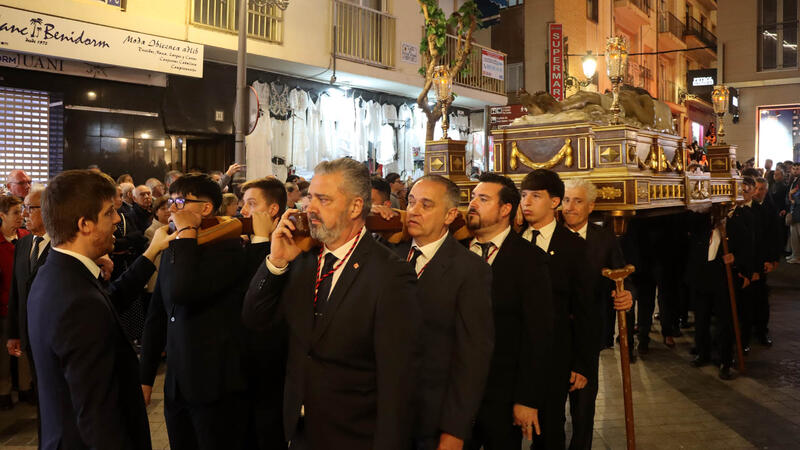 Hundreds of people take to the streets on Good Friday to experience the Holy Burial Procession in Benidorm