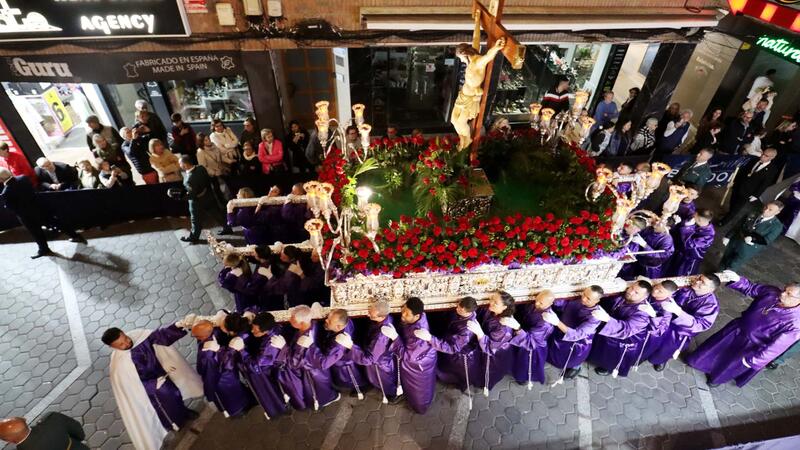 Hundreds of people take to the streets on Good Friday to experience the Holy Burial Procession in Benidorm