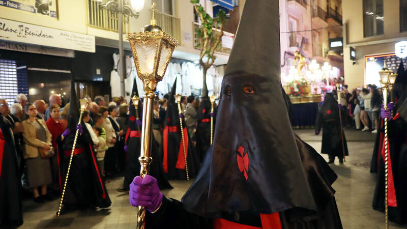 Hundreds of people take to the streets on Good Friday to experience the Holy Burial Procession in Benidorm