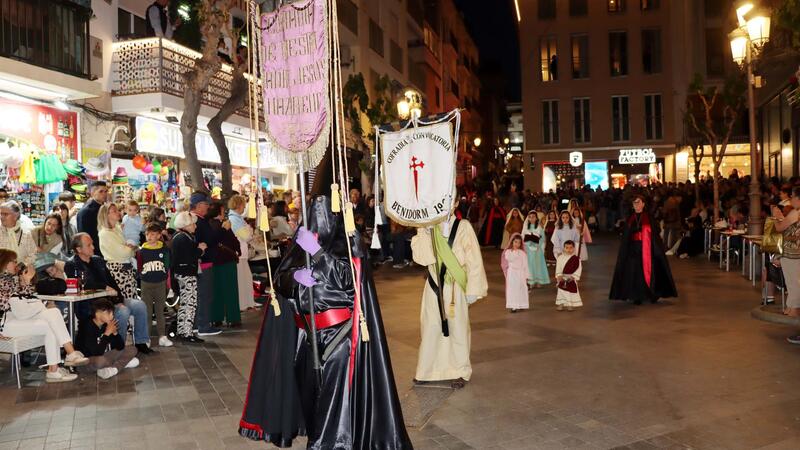 Hundreds of people take to the streets on Good Friday to experience the Holy Burial Procession in Benidorm