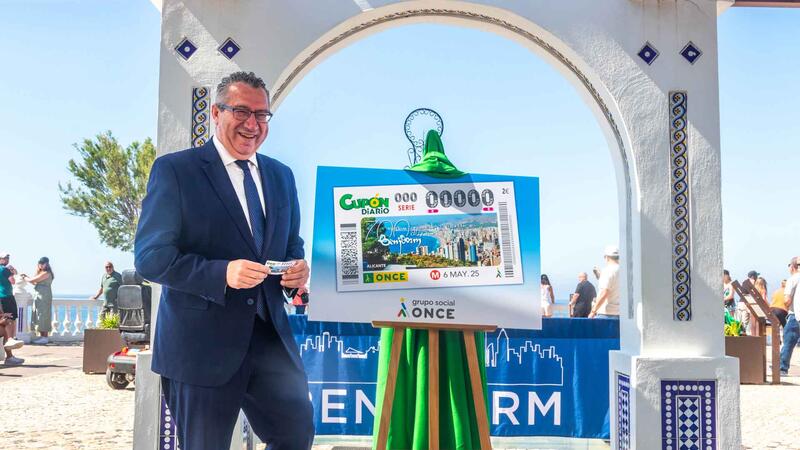 ONCE issues a special lottery ticket to commemorate the 700th anniversary of the founding of Benidorm