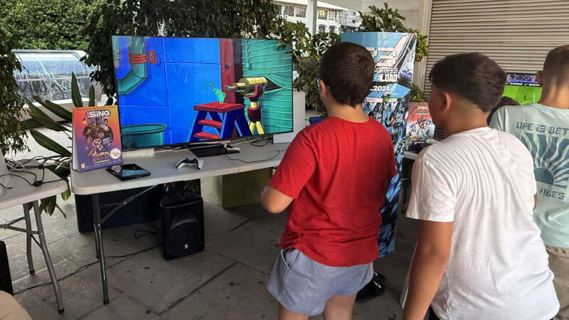 Dozens of children and young people enjoy the first session of the