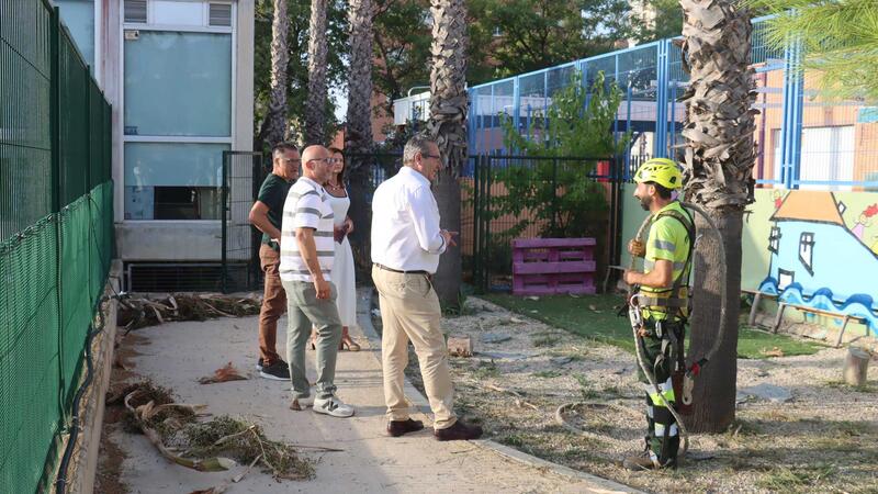 Benidorm improves the landscaping of 18 schools before the start of the school year