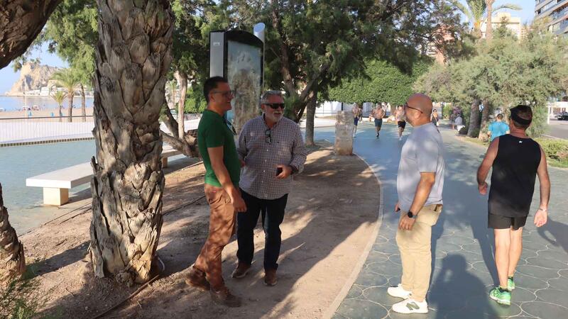 Benidorm mejora las zonas verdes del Paseo de Poniente y las casi 300 jardineras de la ciudad 