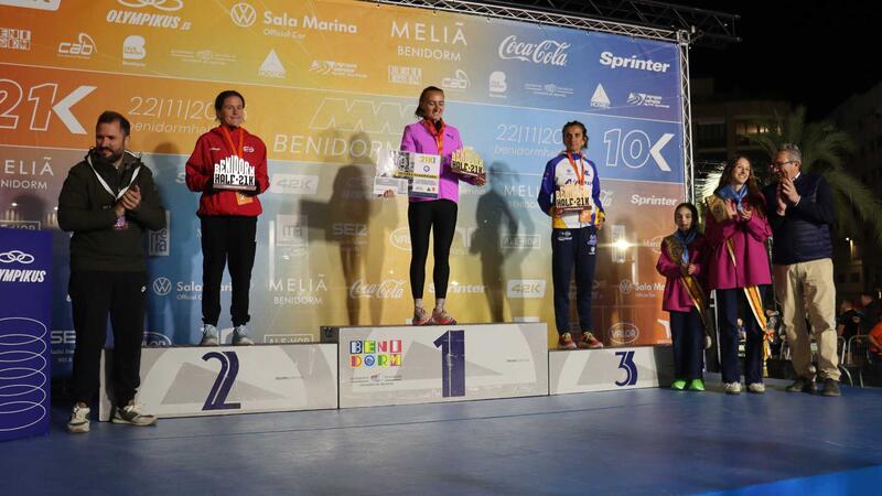 Ben Connor and Lily Partridge triumph in Benidorm Half, which has broken several sporting and participation records