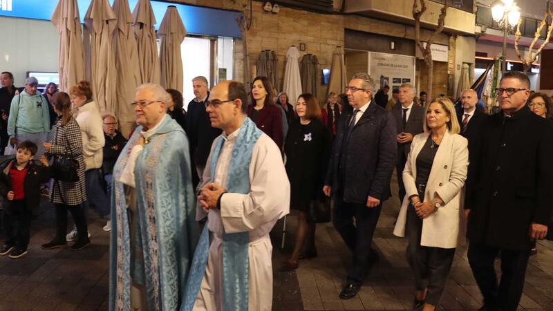 Benidorm revives the celebration of the Inmaculada Concepción with a mass and a procession