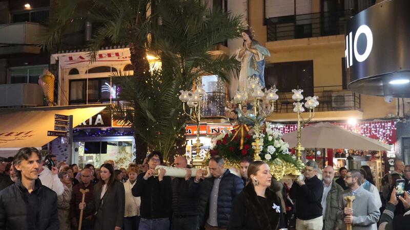 Benidorm revives the celebration of the Inmaculada Concepción with a mass and a procession