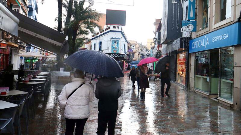 La lluvia del día de Navidad deja hasta 48 litros por metro cuadrado en Benidorm