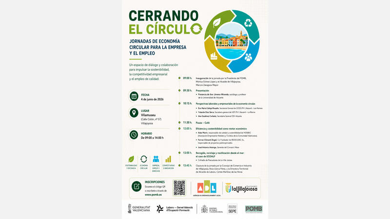 El POMB organiza una jornada para analizar el impacto de la economía circular en el tejido económico de la Marina Baixa