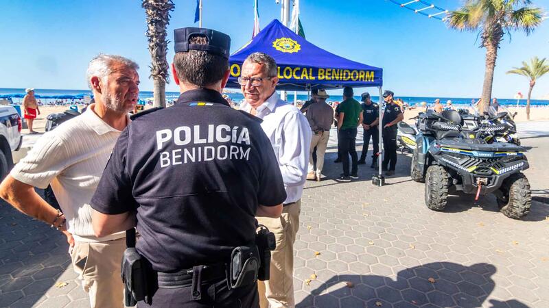 Benidorm reforça la secció de Platges de la Policia Local amb més personal i mitjans per a ampliar la seguretat dels arenals 