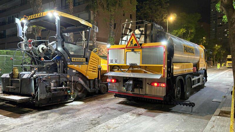 Benidorm acomete actuaciones de asfaltado en varias calles para mejorar la seguridad vial