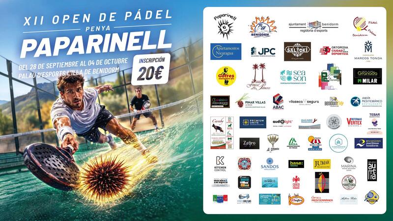 El Palau d’Esports vuelve a acoger el Open de pádel de la penya Paparinell